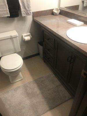 Bathroom Countertop resurfacing and Floor tile design