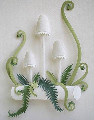 Paper sculptures by Tiffany Budzisz