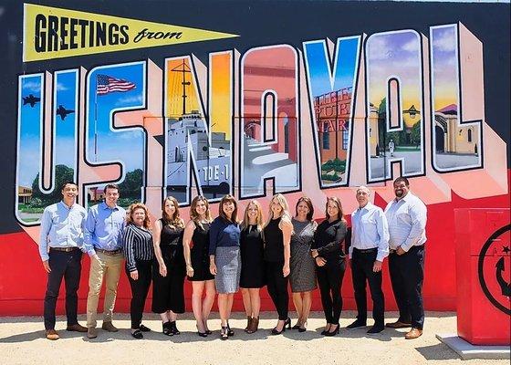 The team at our headquarters, located in the beautiful Liberty Station!