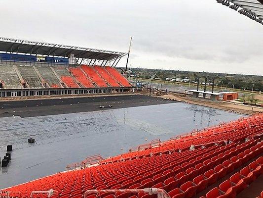 Natural Turf AirDrain Agronomic Drainage Soccer field at HEB Stadium