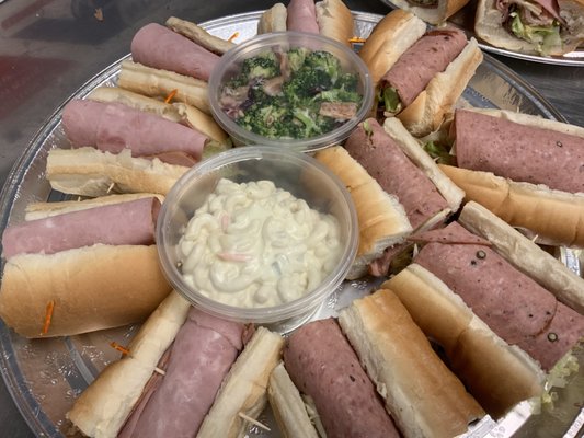 Sub platters can be customized to your taste.