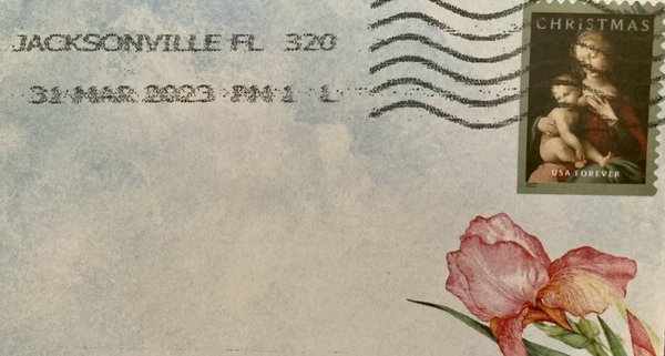 My Aunt and Uncle live in rural Georgia. Jacksonville is the closest hub to distribute their mail out of state. 04/06/23