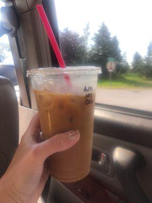 Iced oat milk latte