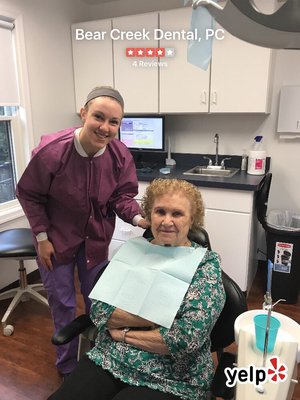 My bestie, Evelyn, with Gina!  Dr. Blymire and his technicians, office staff and everyone are extremely friendly and professional.