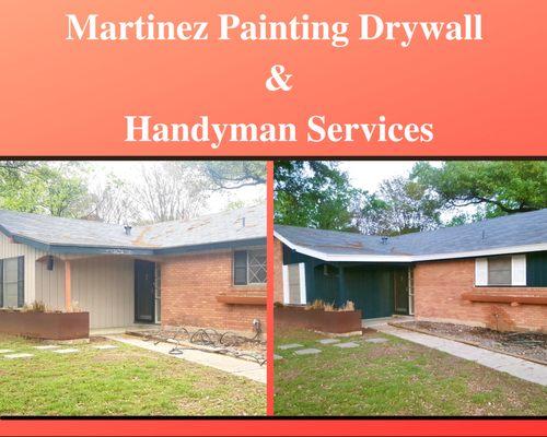 Exterior Painting, power washed brick & sidewalks