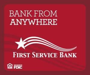 First Service Bank offers banking by: Mail, Telephone, Computer, Cellphone, or in person. Bank from Anywhere.