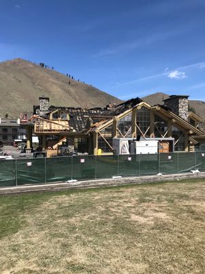 Major reconstruction after a fire at a popular Ski Lodge.