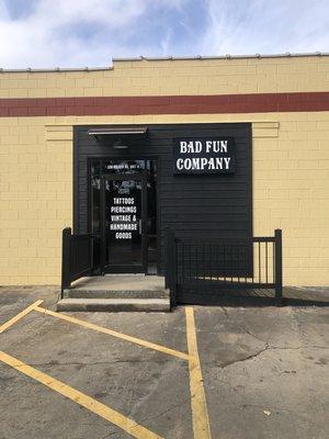 Welcome to Bad Fun Company! Located of the elementary school side of 100 Holden.