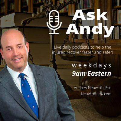 Ask Andy podcasts on neuwirthlaw to help you understand the law