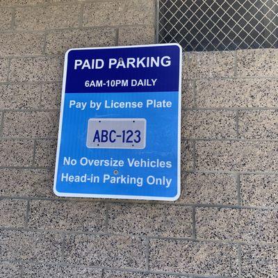 Hours. Parking is $2 an hour.