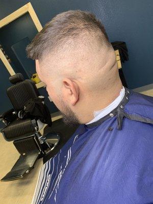 Nice high and tight bald fade