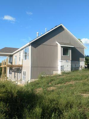 Finished siding on this new construction home in the Springfield, MO area.