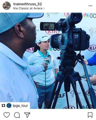 LPGA pro Mo Martin during interview at the Kia Classic.