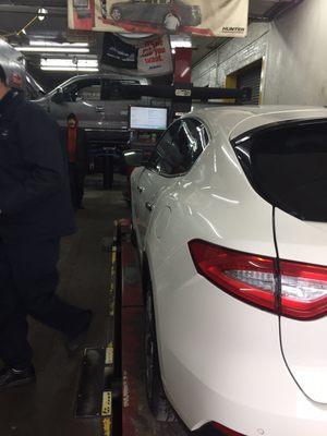 Wheel alignment on 2017 Maserati