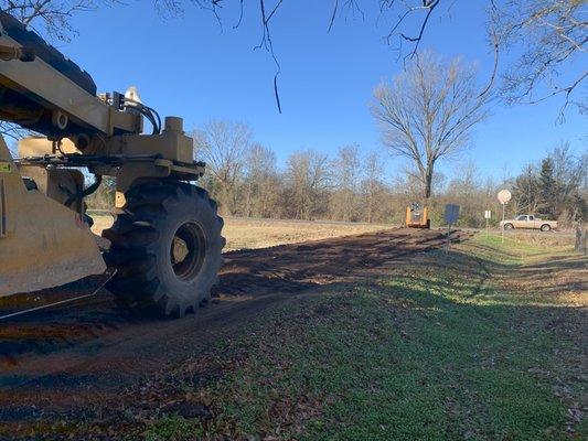 Milling and Pulverizing asphalt road