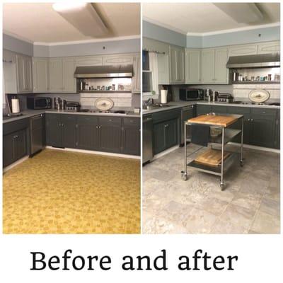 Before and after of my now perfect kitchen!