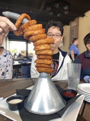 Giant Funnel Tower of Jumbo Piston Onion Rings