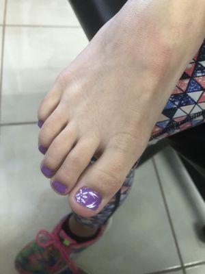 Daughter got Gel Pedicure