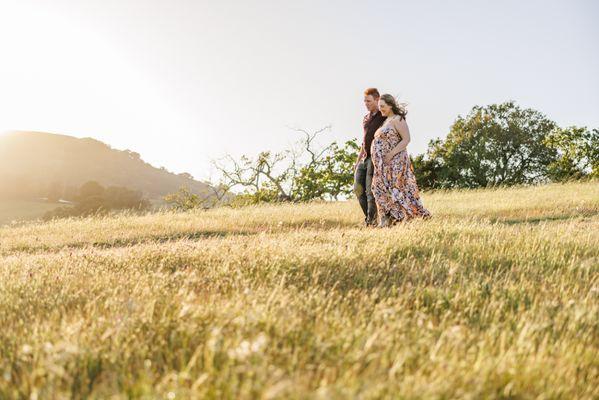 Magic hour maternity shoot in San Rafael.