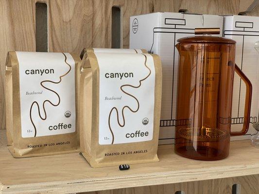 Canyon Coffee Roasted in Los Angeles. French Press