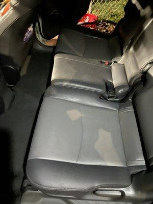 Cleaned interior of a 2014 Toyota Prius.