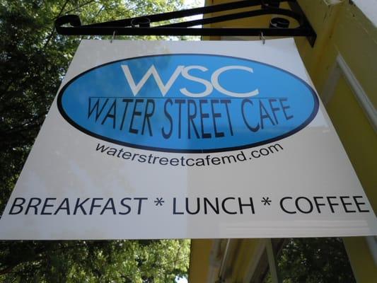 Water Street Cafe sign