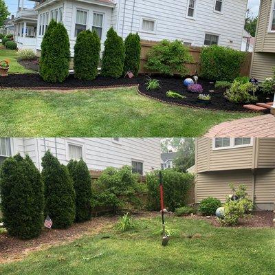 mulching and edging