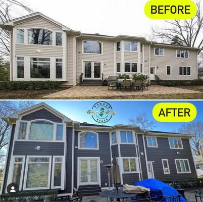 Before and After in Haworth NJ! Completed by Garden State Garage and Siding