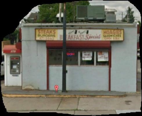 63rd street looking @ front of A&A - the waiting/ordering area is hallway-like,  about  32 feet long and 10' wide. 2 thumbs up