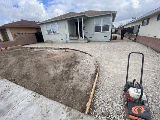 Prepping for brand new driveway