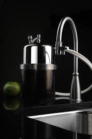 Counter-top systems hook into the water spout on your kitchen sink.