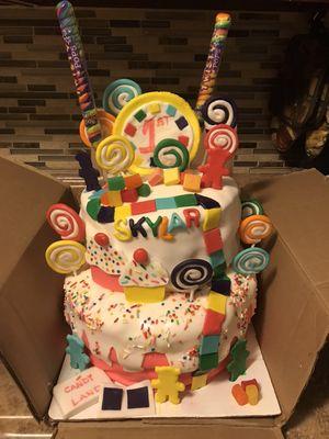 Candy Land themed cake.