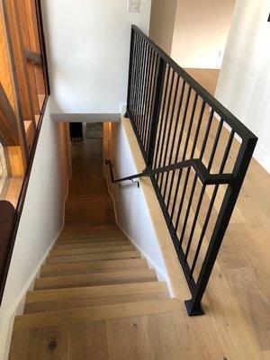 Love our new hardwood floors, and such careful detail from Aimee's expert installer who did the stairwell. Impressive!