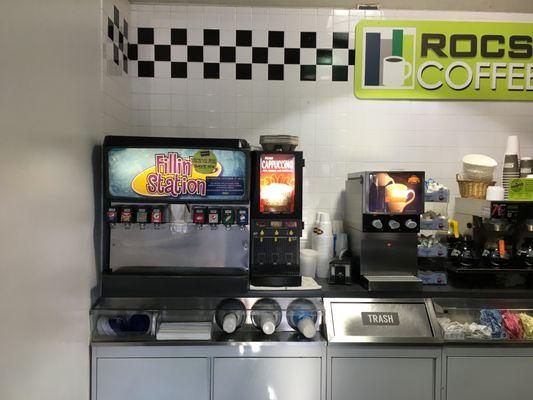 fountain drink and coffee station