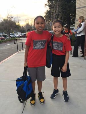 My cutie nieces after their basketball game !