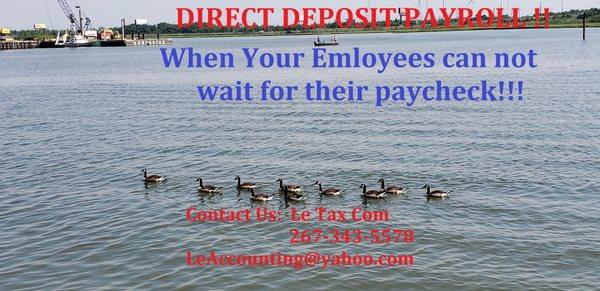 Direct Deposit makes easy!