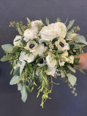 Classic white wedding bouquet