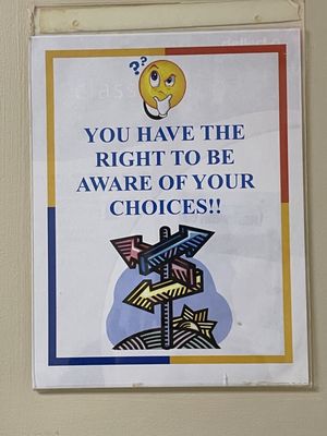 Another picture I was constantly yelled at by nurses for taking pictures. This is absolutely true that we have choices.