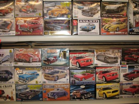 We carry models! ..cars, planes, trucks, ships & accessories too! ..paint, brushes, glue & more! Stop in to see our selection.