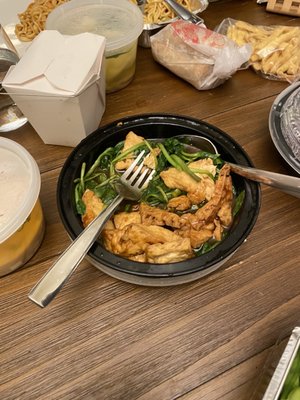 Tofu and 106. Bean Curd with Spinach in Brown Sauce