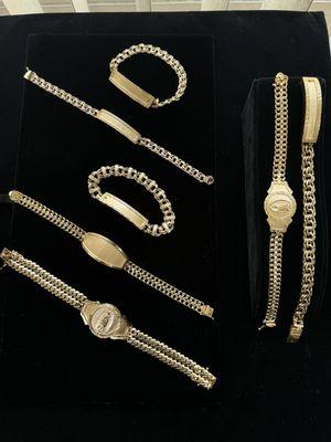 14 Karat Gold ID Chino Bracelets from F & F International Gold Center