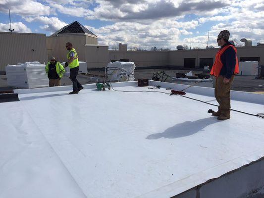 TPO flat roofing System commercial and residential