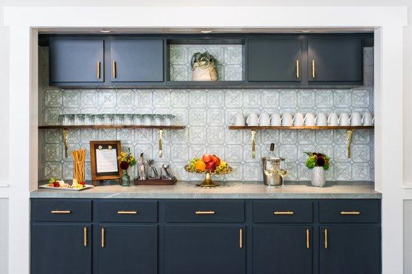 Breakfast bar beautiful in blue!