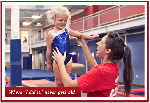 Where "I DID IT" never gets old. Preschool "KidSPARK" Gymnastics.