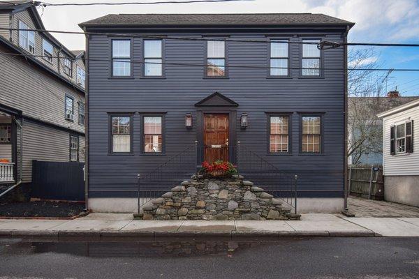 We specialize in cleaning storm windows. Look how this house sparkles!