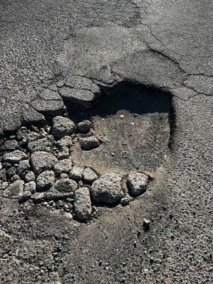 Hole I drove through on the way in.