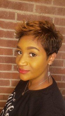 Highlights fit for any occasion..with the pixie cut to top it off..