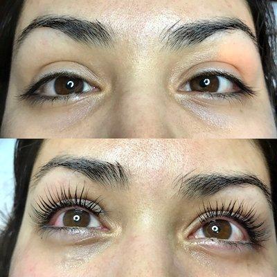 Lash lift and tint.  Clients lashes, no extensions.