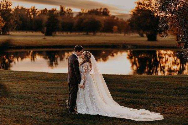 Fall wedding at Golden Hour