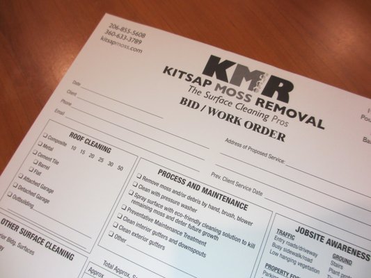 You will receive a personalized bid for your requested services from our experienced estimator.